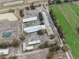 Aerial view - From drone - Captured at Kendux Investments Piggery, Harston VIC Australia.