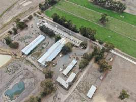 Aerial view - From drone - Captured at Kendux Investments Piggery, Harston VIC Australia.