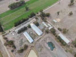 Aerial view - From drone - Captured at Kendux Investments Piggery, Harston VIC Australia.