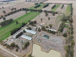 Aerial view - From drone - Captured at Kendux Investments Piggery, Harston VIC Australia.