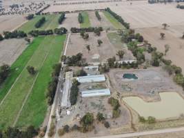 Aerial view - From drone - Captured at Kendux Investments Piggery, Harston VIC Australia.
