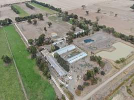 Aerial view - From drone - Captured at Kendux Investments Piggery, Harston VIC Australia.