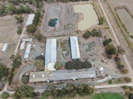 Aerial view - From drone - Captured at Kendux Investments Piggery, Harston VIC Australia.