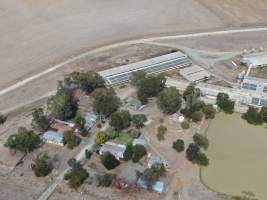 Aerial view - From drone - Captured at Midland Bacon, Carag Carag VIC Australia.