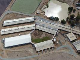 Aerial view - From drone - Captured at Midland Bacon, Carag Carag VIC Australia.