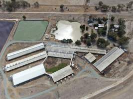 Aerial view - From drone - Captured at Midland Bacon, Carag Carag VIC Australia.