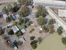 Aerial view - From drone - Captured at Midland Bacon, Carag Carag VIC Australia.