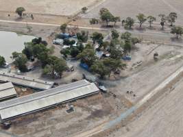 Aerial view - From drone - Captured at Midland Bacon, Carag Carag VIC Australia.