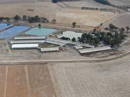 Aerial view - From drone - Captured at Midland Bacon, Carag Carag VIC Australia.