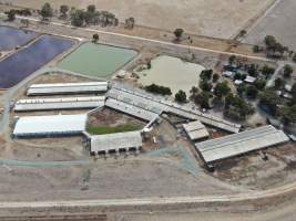 Aerial view - From drone - Captured at Midland Bacon, Carag Carag VIC Australia.
