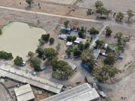 Aerial view - From drone - Captured at Midland Bacon, Carag Carag VIC Australia.