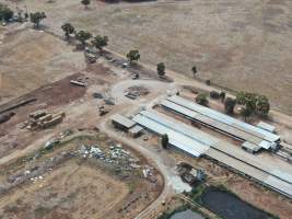 Aerial view - From drone - Captured at Rivalea grower piggery, Girgarre VIC Australia.