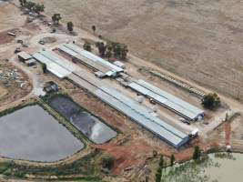 Aerial view - From drone - Captured at Rivalea grower piggery, Girgarre VIC Australia.