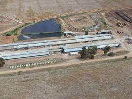 Aerial view - From drone - Captured at Rivalea grower piggery, Girgarre VIC Australia.