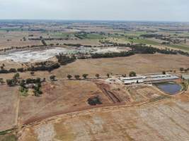 Aerial view - From drone - Captured at Rivalea grower piggery, Girgarre VIC Australia.