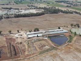 Aerial view - From drone - Captured at Rivalea grower piggery, Girgarre VIC Australia.