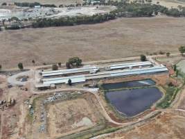 Aerial view - From drone - Captured at Rivalea grower piggery, Girgarre VIC Australia.