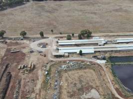 Aerial view - From drone - Captured at Rivalea grower piggery, Girgarre VIC Australia.