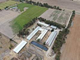 Aerial view - From drone - Captured at Markanda Piggery, Wyuna East VIC Australia.