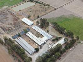 Aerial view - From drone - Captured at Markanda Piggery, Wyuna East VIC Australia.