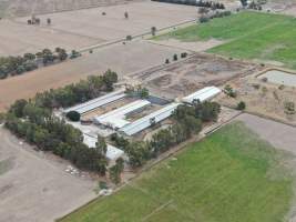 Aerial view - From drone - Captured at Markanda Piggery, Wyuna East VIC Australia.