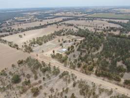 Aerial view - sheds gone - From drone, sheds visible in Google Maps no longer exist. - Captured at Undera Piggery, Undera VIC Australia.