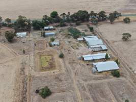 Aerial view - From drone - Captured at Unknown piggery, Tongala VIC Australia.