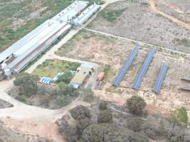 Aerial view - From drone - Captured at Macorna Piggery, Leitchville VIC Australia.