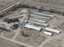 Aerial view - From drone - Captured at EcoPiggery, Leitchville VIC Australia.