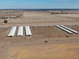 Aerial view - From drone - Captured at Unknown piggery, Macorna VIC Australia.