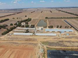 Aerial view - From drone - Captured at Piggery, Yarrawalla VIC Australia.