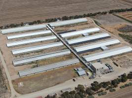 Aerial view - From drone - Captured at Walla Farms Piggery, Yarrawalla VIC Australia.