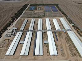 Aerial view - From drone - Captured at Walla Farms Piggery, Yarrawalla VIC Australia.