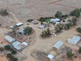 Aerial view - From drone - Captured at Unknown Piggery, Tennyson VIC Australia.
