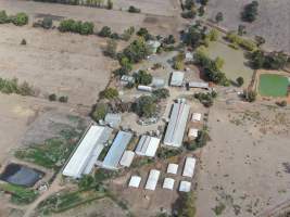 Aerial view - From drone - Captured at Stanhope Piggery, Bamawm VIC Australia.