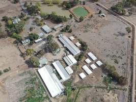 Aerial view - From drone - Captured at Stanhope Piggery, Bamawm VIC Australia.