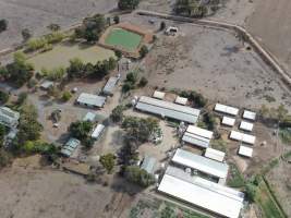 Aerial view - From drone - Captured at Stanhope Piggery, Bamawm VIC Australia.