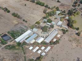 Aerial view - From drone - Captured at Stanhope Piggery, Bamawm VIC Australia.