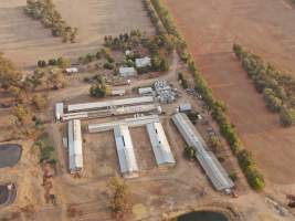 Aerial view - From drone - Captured at Bellfield Piggery, Woodstock West VIC Australia.