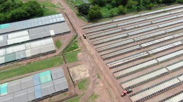 Crocodile cages - Drone flyover of Darwin Crocodile Farm, Bees Creek NT. - Captured at Darwin Crocodile Farm (Porosus), Palmerston City NT Australia.