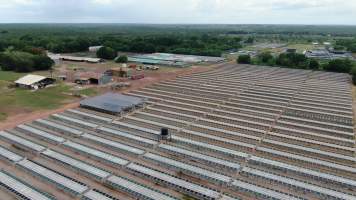 Crocodile cages - Drone flyover of Darwin Crocodile Farm, Bees Creek NT. - Captured at Darwin Crocodile Farm (Porosus), Palmerston City NT Australia.