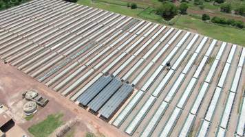 Crocodile cages - wide view - Drone flyover of Darwin Crocodile Farm, Bees Creek NT. - Captured at Darwin Crocodile Farm (Porosus), Palmerston City NT Australia.