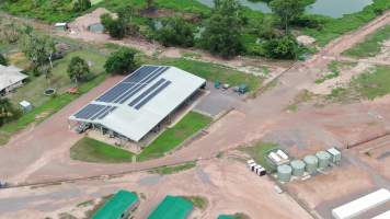 Processing facility - Drone flyover of Janamba Crocodile Farm, Middle Point NT. - Captured at Janamba Crocodile Farm (Middle Point), Middle Point NT Australia.