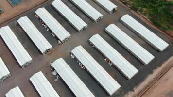 Crocodile hatchery sheds - Drone flyover of Janamba Crocodile Farm, Middle Point NT. - Captured at Janamba Crocodile Farm (Middle Point), Middle Point NT Australia.