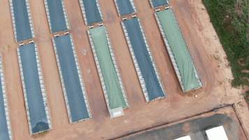 Crocodile cages - Drone flyover of Janamba Crocodile Farm, Middle Point NT. - Captured at Janamba Crocodile Farm (Middle Point), Middle Point NT Australia.