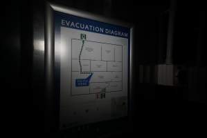 Abattoir map / evacuation diagram - Crocodylus abattoir - Captured at Crocodylus Park, Knuckey Lagoon NT Australia.