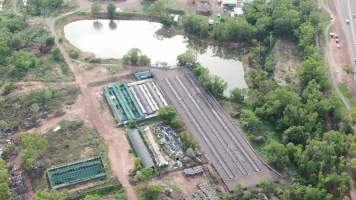 Cages at hidden Crocodylus crocodile farm - Drone flyover - Captured at Crocodylus Park, Knuckey Lagoon NT Australia.