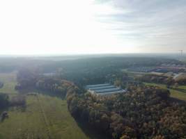 Drone fly-over egg farms Germany - Captured at Landkost-Ei, Bestensee BB Germany.