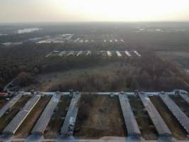 Poultry farms Königs Wusterhausen - Drone fly-over poultry farms. - Captured at Unknown, Zernsdorf BB Germany.