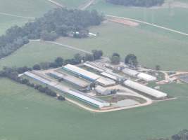 Drone flyover of piggery - Captured at Blackwoods Piggery, Trafalgar VIC Australia.